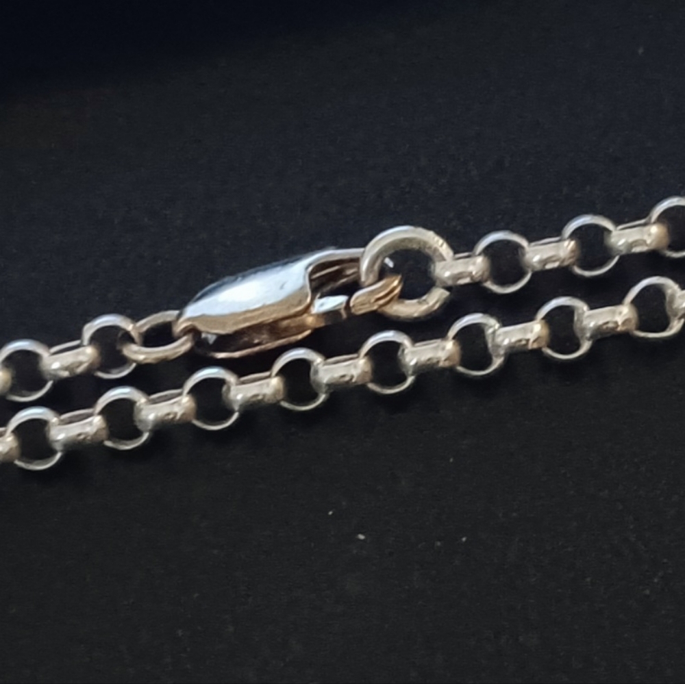 Sterling Silver Solid Italian Rolo Chain 8mm Necklace 30" Long